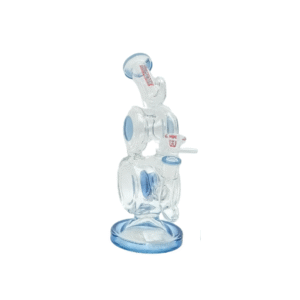 HYPNOTIK 9 INCH DOUBLE BUBBLE LEAVITTE RIG, SKY BLUE