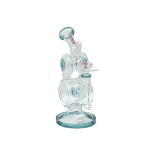 HYPNOTIK 9 INCH DOUBLE BUBBLE LEAVITTE RIG, MILK GREEN