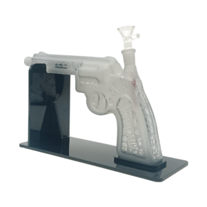 HYPNOTIK 7 INCH REVOLVER GUN BONG, LIGHT GREEN